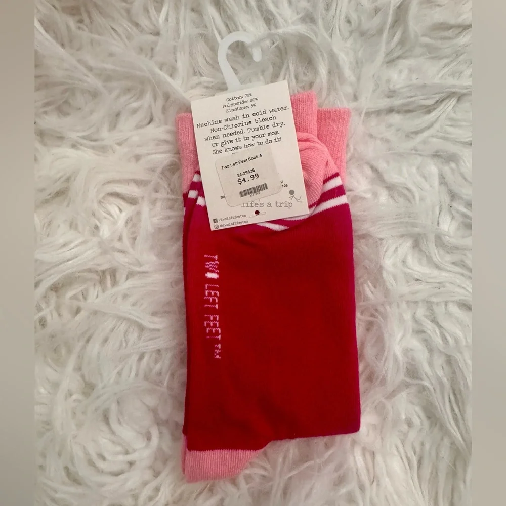 🍓6/$15🍓 NWT Women’s Rosé & Cheese Socks “Rosé All Day”